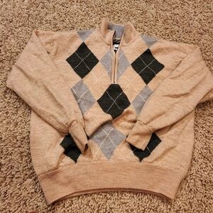 FootJoy Tan and Black 1/4 Zip Sweater